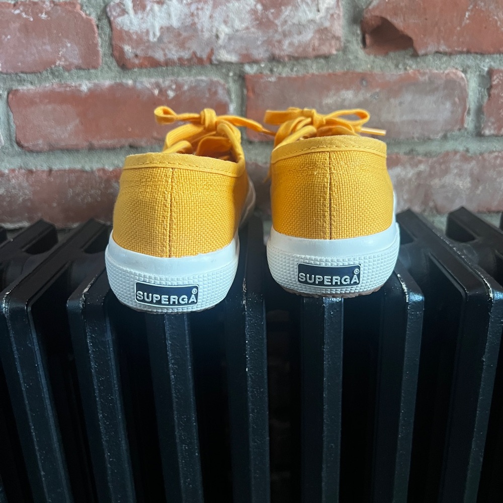 Superga Cotu Classic Yellow Canvas Back to School Sneakers W Size 5 EU 35 - Picture 5 of 6